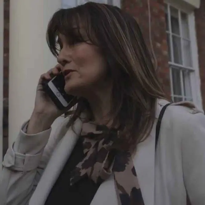 Actress in a phone call scene from an actors showreel filmed in Liverpool by Captured By Luke Media