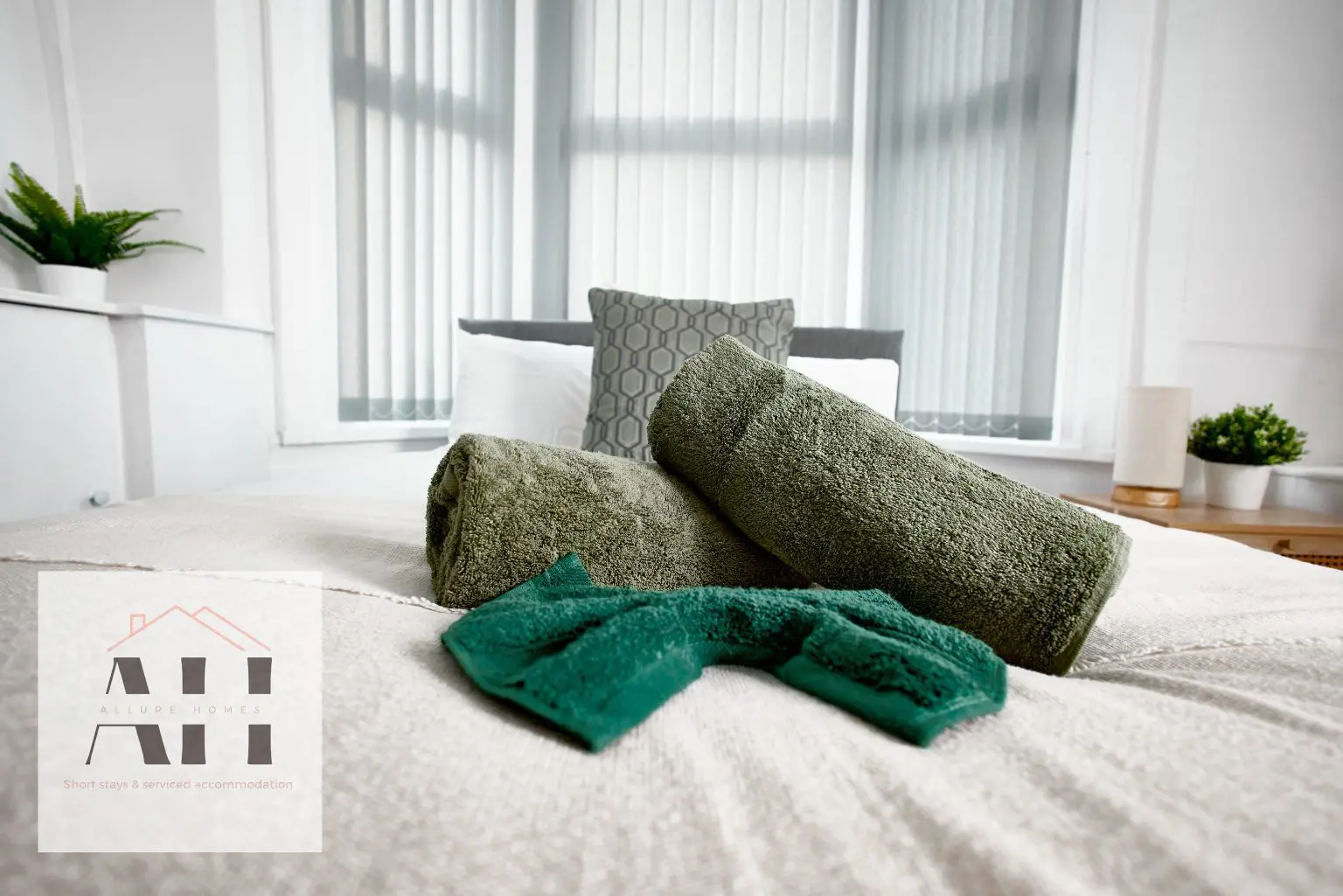 Bedroom detail shot styled for Liverpool Airbnb and short-let photography