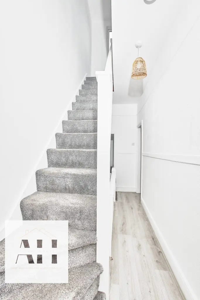 Staircase and hallway in a Liverpool rental property