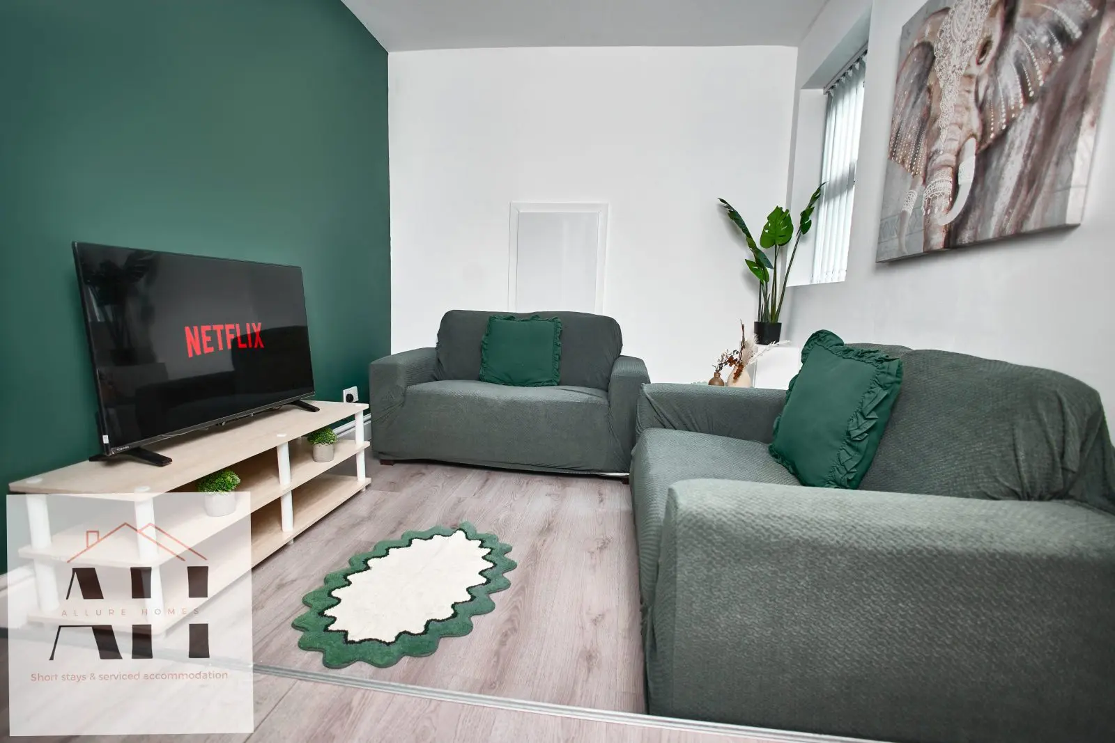 Styled living room photographed for a Liverpool rental listing by Captured By Luke Media