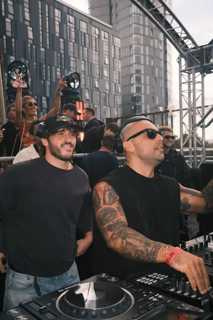 DJ and producer SOSA performing at an open air event in Liverpool