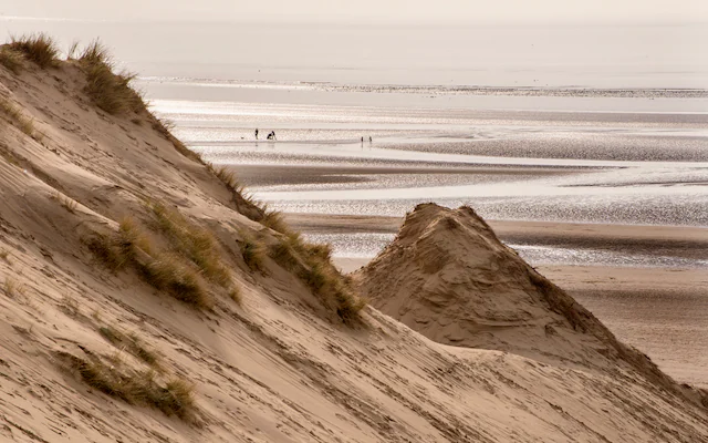 Sand dunes and open beach near Liverpool, a quiet actor showreel filming location
