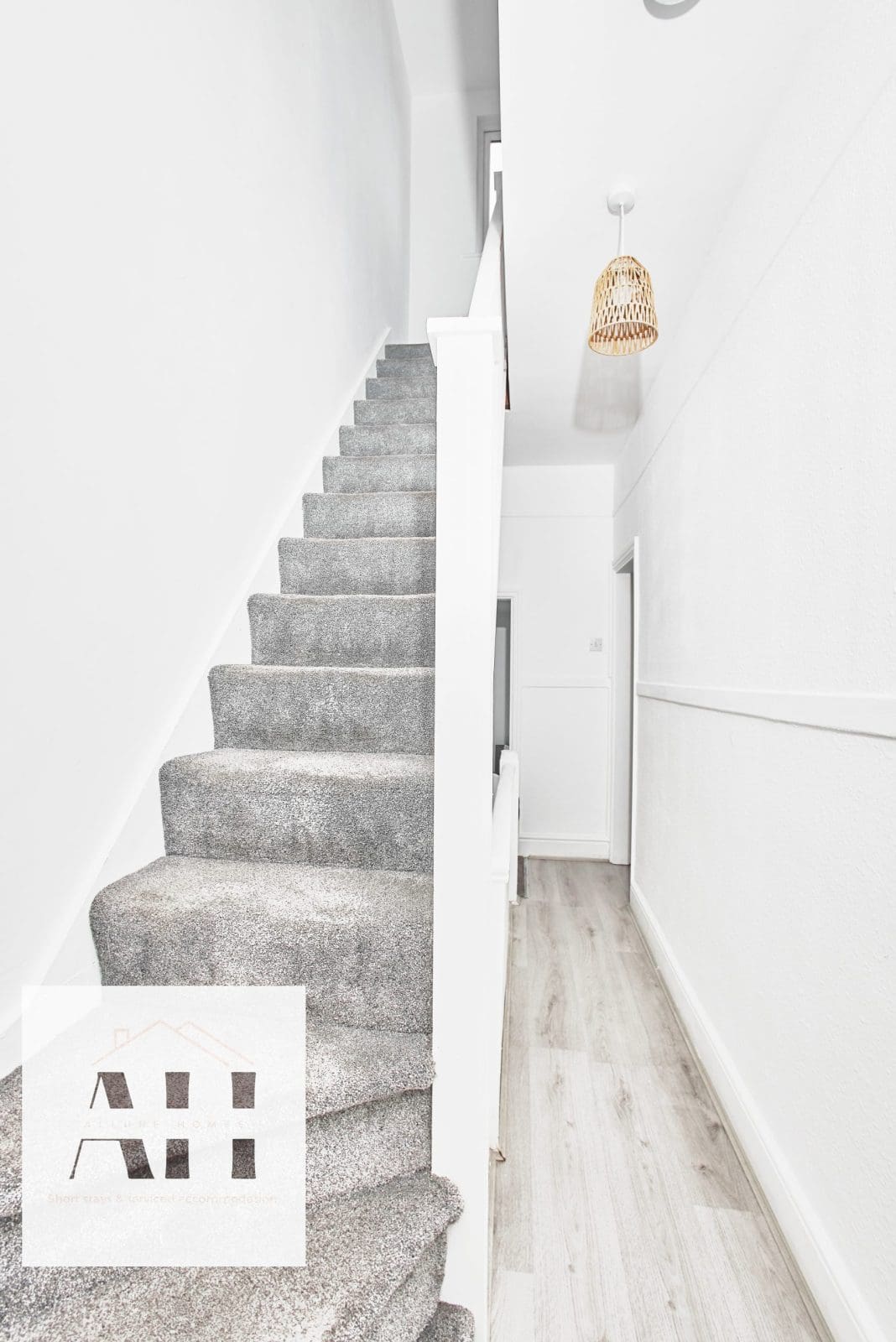 Staircase and hallway in a Liverpool rental property, photographed by Captured By Luke Media