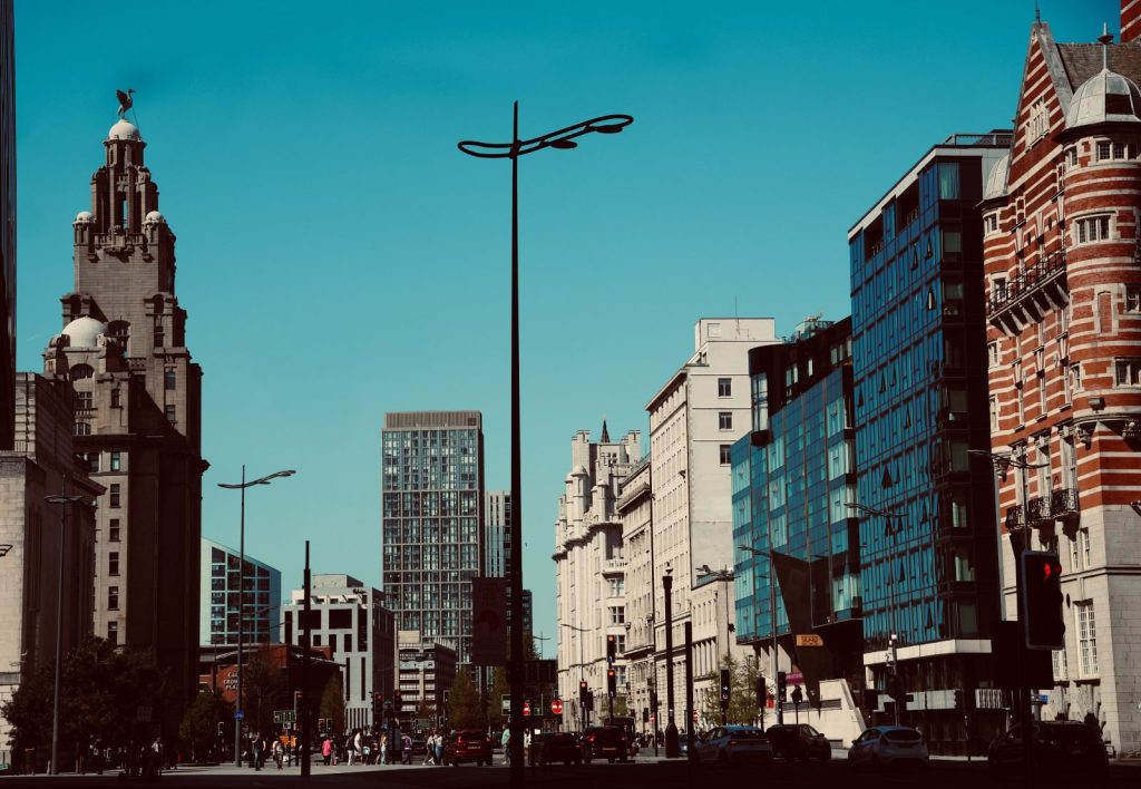 Office buildings in Liverpool's business district